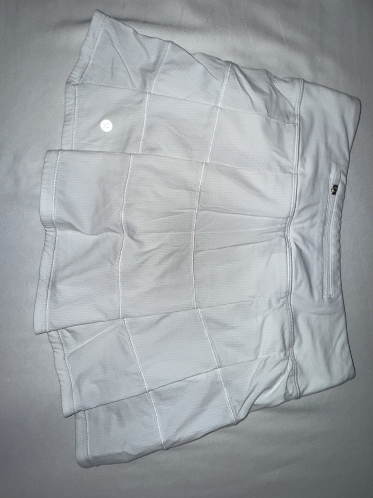 Lululemon Women's Pace Rival White Skirt with Shorts Size 4