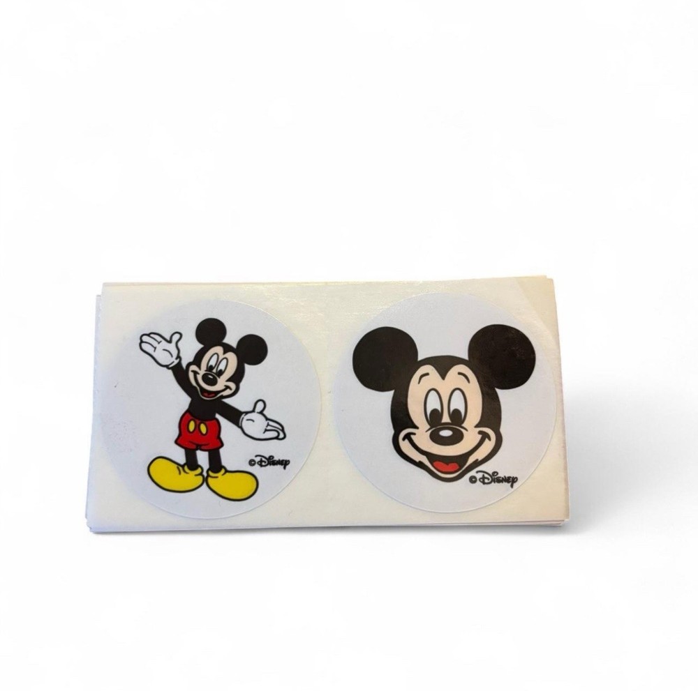 Vintage 80s Disney World Mickey Mouse Sticker Lot - 20 Sheets 40 Stickers