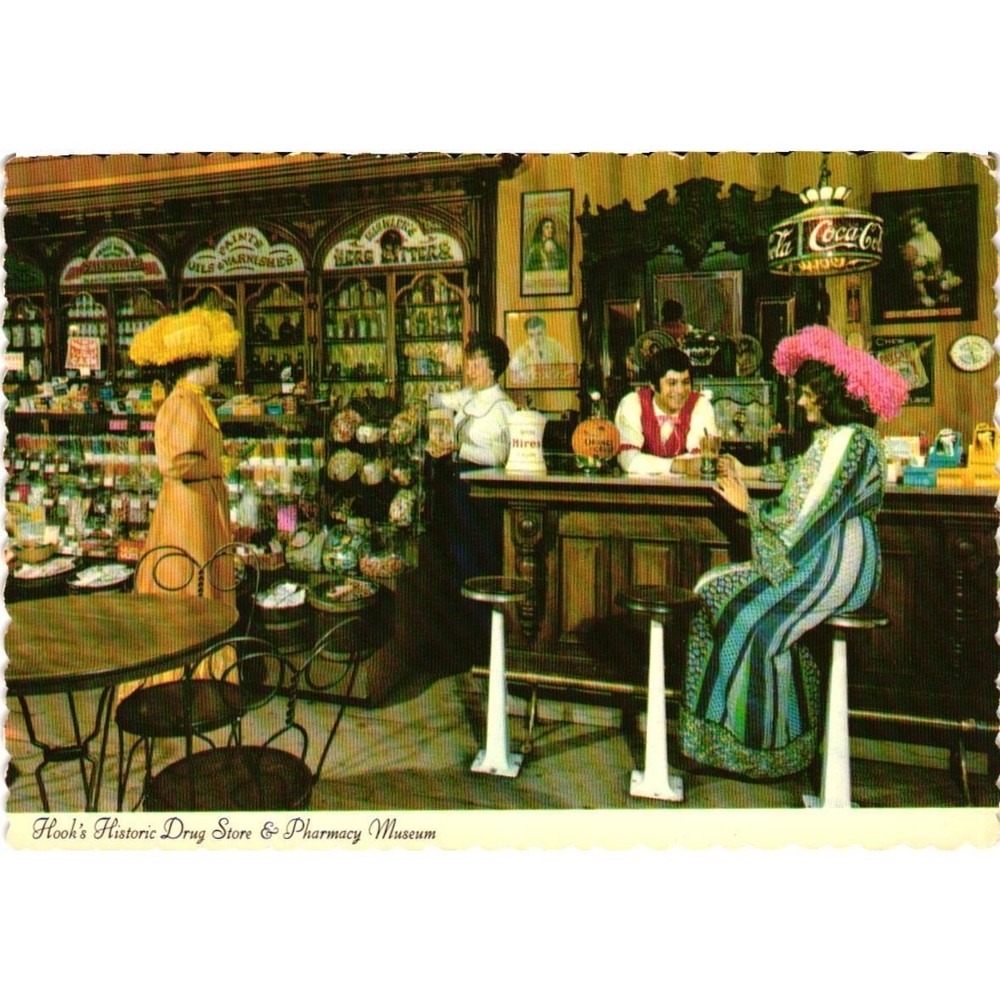 Hooks Historic Drug Store Pharmacy Museum Indianapolis Indiana Vintage Postcard