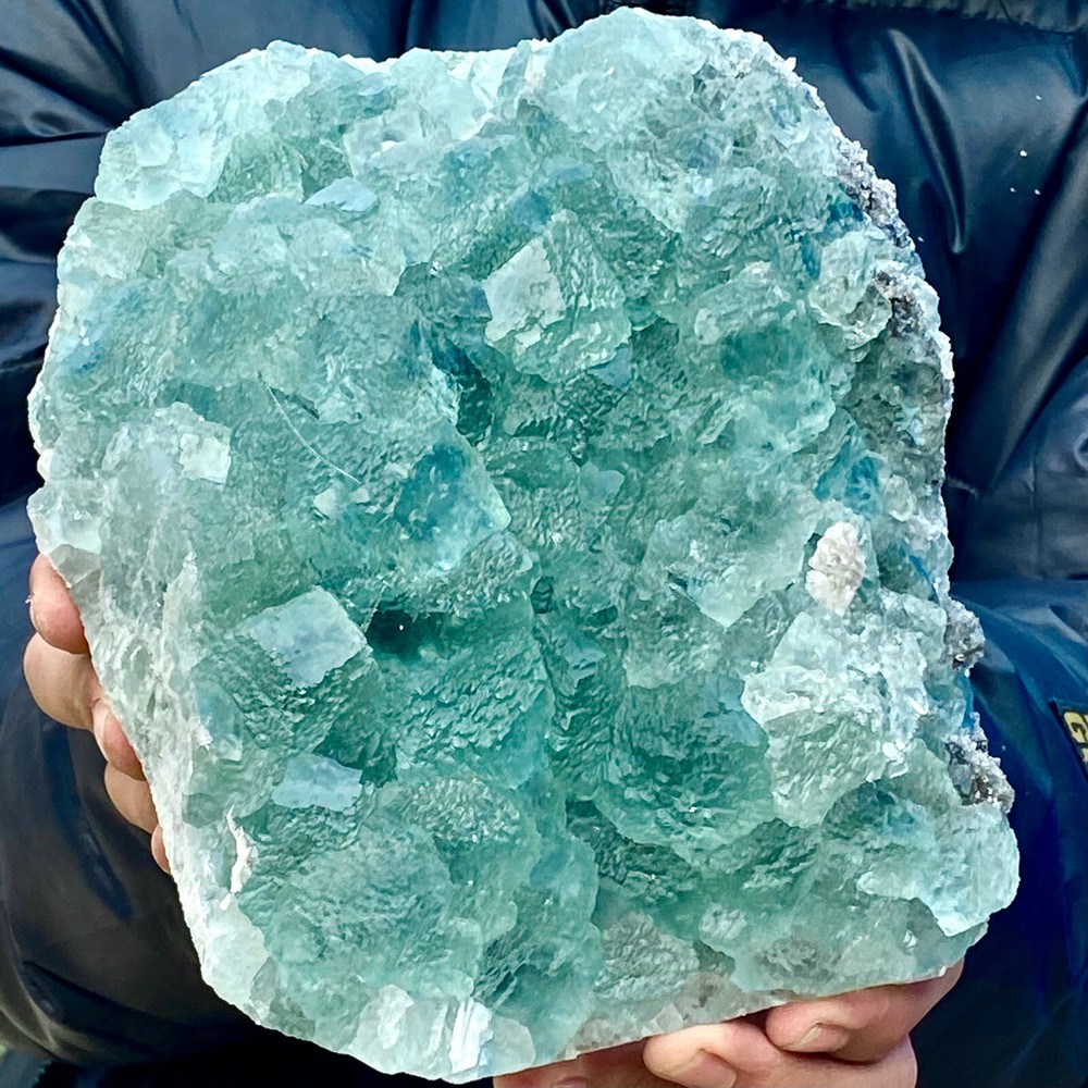 6.4LB Natural Green Fluorite Healing Mineral Specimen