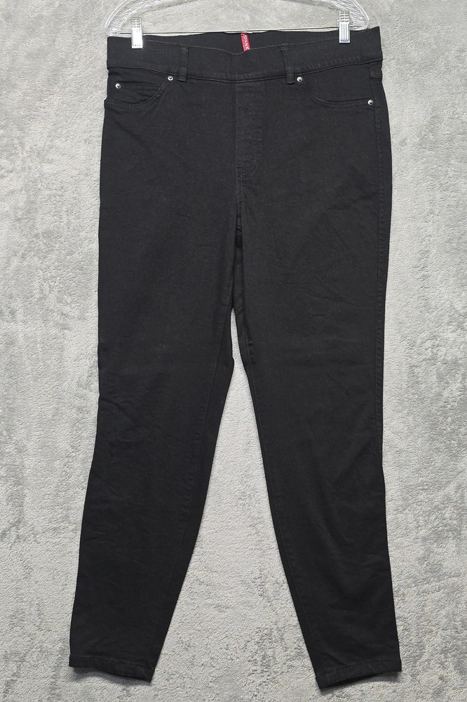 Spanx Jeggings Womens Sz XL Black Pull On Stretch Denim Skinny Pants 20278R