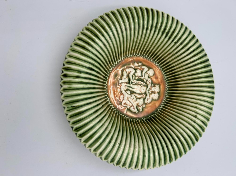 Roseville green Donatello Consol Dish 1918