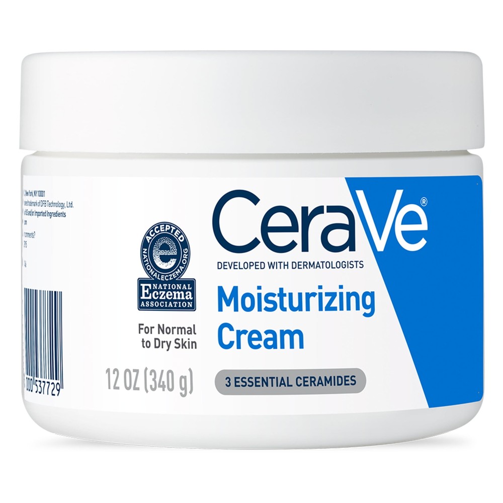 CeraVe Moisturizing Cream for Normal to Very Dry Skin – Face & Body Lotion