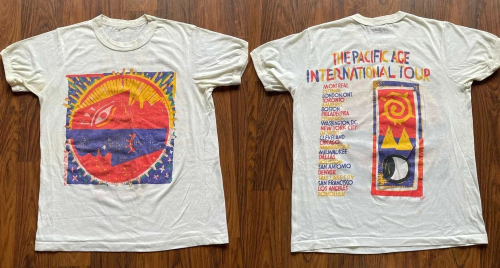 2 Sides OMD Band The Pacific Age White T-shirt All Size S to 5XL