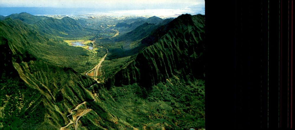 Aerial View of Nuuanu Pali, Hawaii Postcard