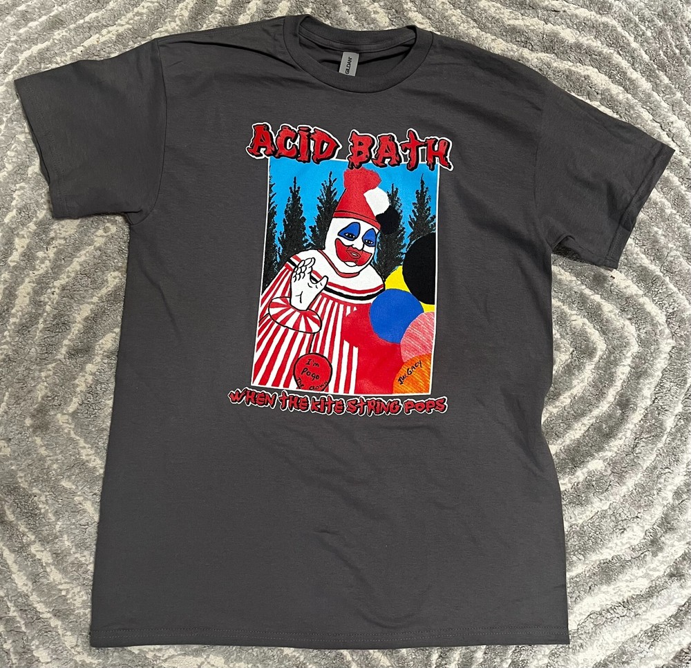 ACID BATH - When The Kite String Pops - GREY T-Shirt - Official Limited Edition-image