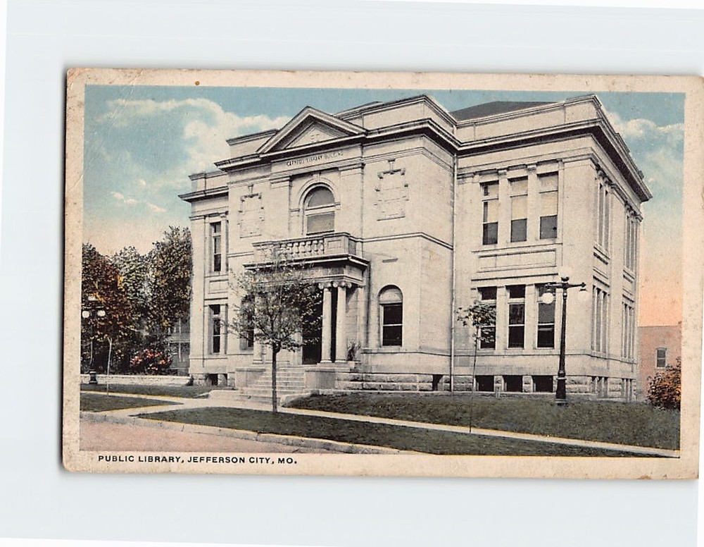 Postcard Public Library Jefferson City Missouri USA