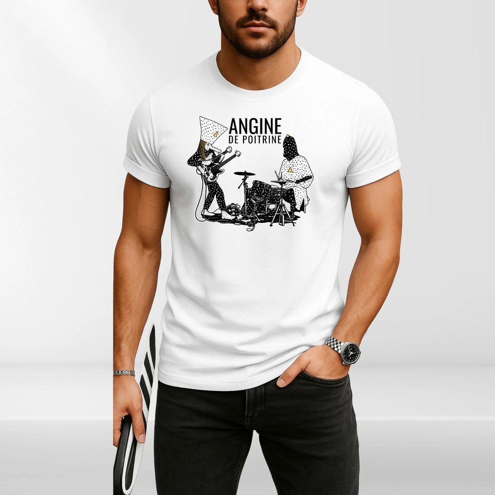 Angine De Poitrine Music Band Unisex T-Shirt, Music Lover Unisex Band Tee Top