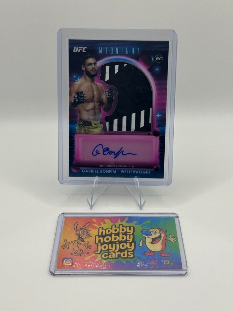 2025 Topps Midnight UFC Rookie Relic Autograph #RRA-GB Gabriel Bonfim (MEM)