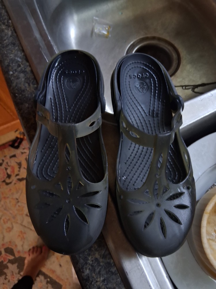 Crocs Carlie Cutout T-Strap Slingback Clogs Womens Size 5