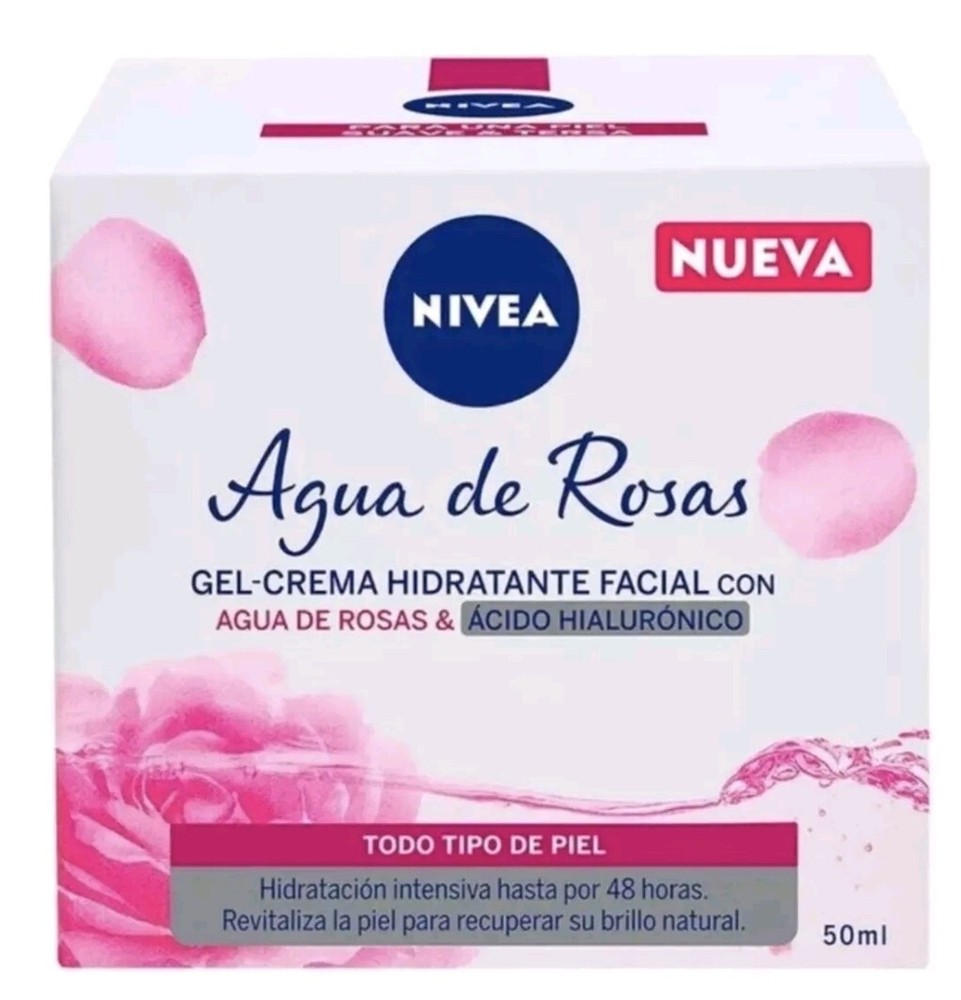 NIVEA Rose Water + Hyaluronic Acid Hydrating Facial Gel