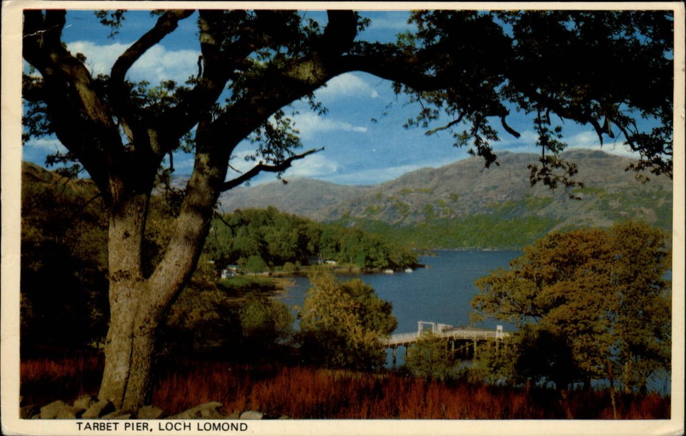Loch Lomond Scotland United Kingdom Tarbet Pier aerial 1971 vintage postcard