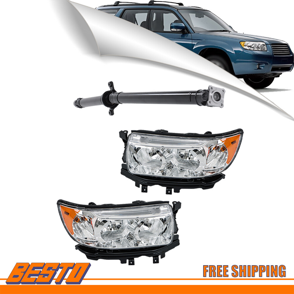 Left Right Headlights For 2006-2008 Subaru Forester Rear Driveshaft Prop Shaft