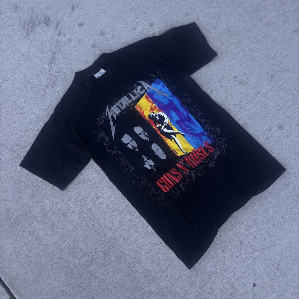 Vintage Metallica and Guns N' Roses 1992 Tour Black Brockum Tee Size M
