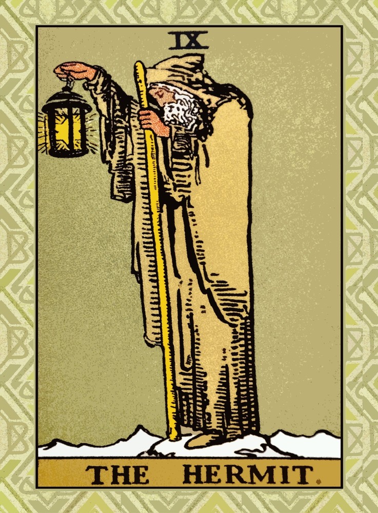 Vintage Tarot The Hermit Wand Poster for Home Wall Decor 11402