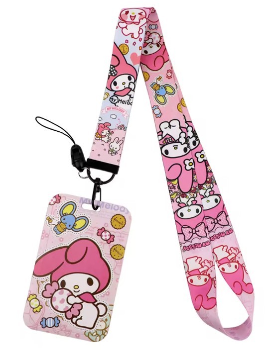 My Melody Lanyard ID Badge Holder Keychain Neck Strap 