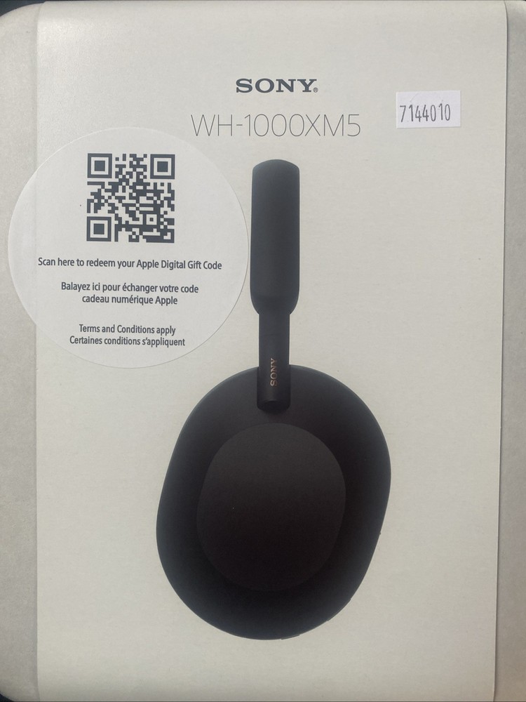 Sony WH-XM5 Noise Cancelling Headphones Black New Sealed with Receipt & Warranty from Costco