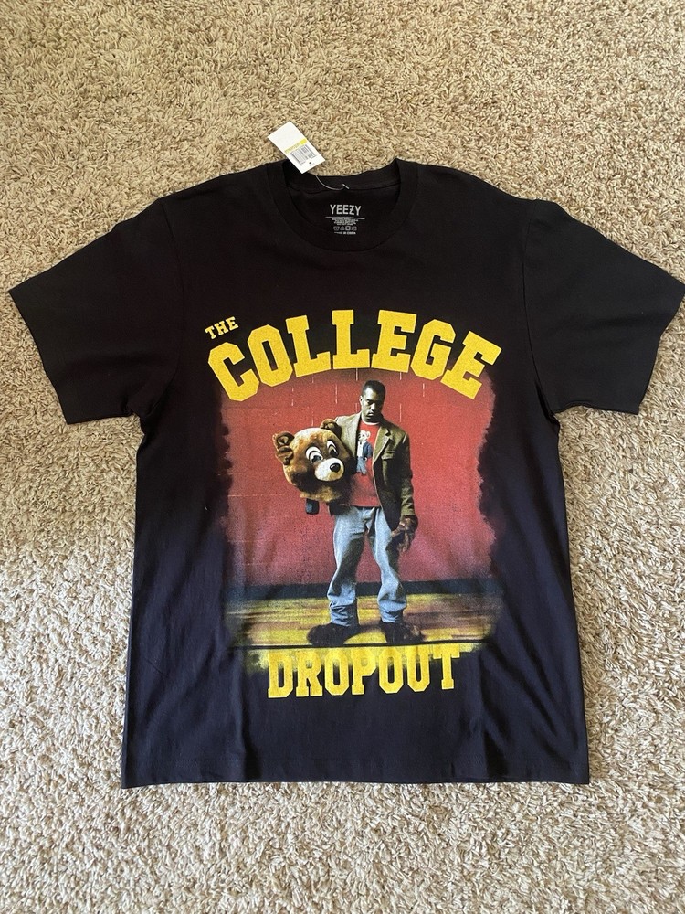 Yeezy The College Dropout Graphic Print Black Short Sleeve T-Shirt Medium
