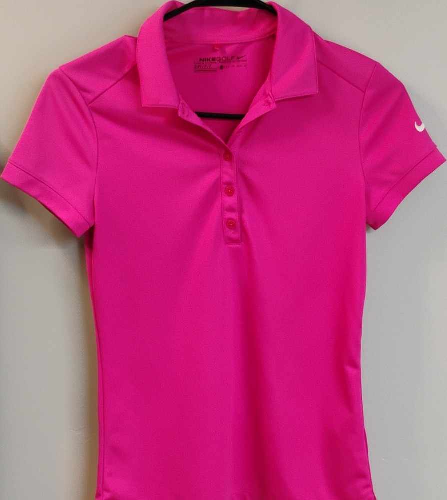 Nike Golf Dri-FIT Women's Pink Polo Shirt XS Moisture Wicking Lightweight
