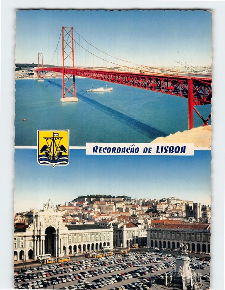 Postcard Recordacao De Lisbon Portugal