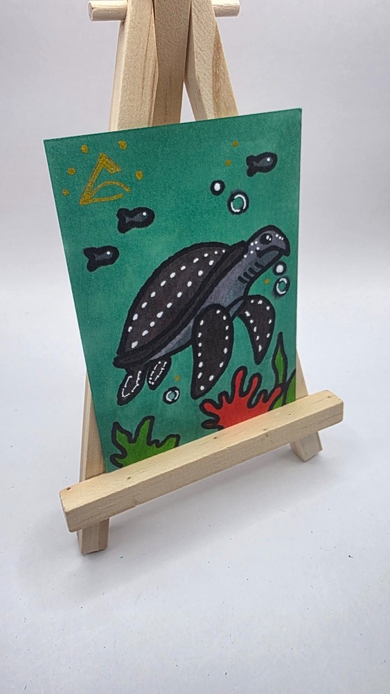 Guardians of the Sea ACEO Original Art Series – Whimsical Ocean Animals OOAK