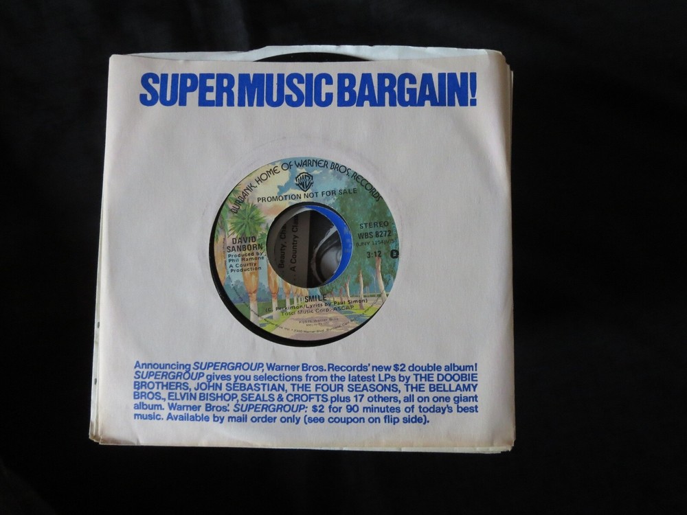 DAVID SANBORN – Smile PROMO Unplayed Old Stock