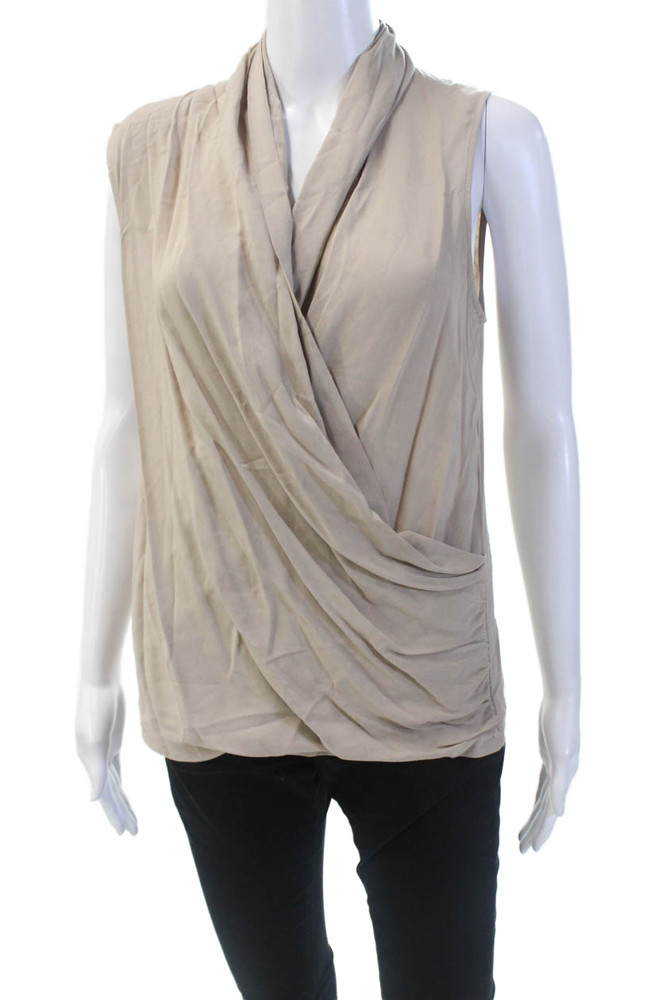 Theory Womens Sleeveless V-neck Lined Tank Top Nude Size SFree Shipping in US $100+ Orders | $6.95 Orders Below