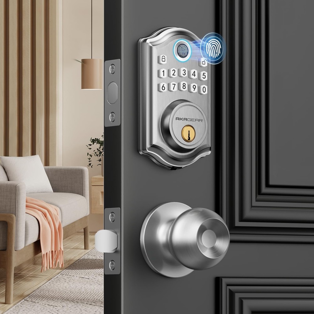 Smart Keyless Entry Door Lock with Fingerprint & Keypad