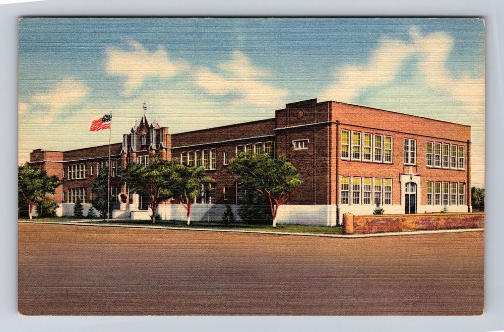 Deming NM-New Mexico, Public School, Antique, Vintagecard