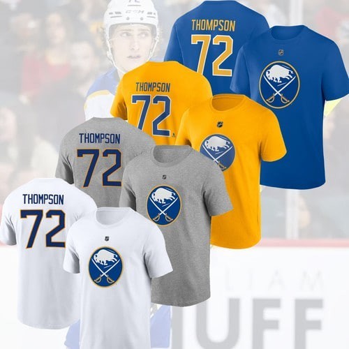 🔥Tage #72 Thompson Buffalo Hockey Team 2026 Name & Number for Fans