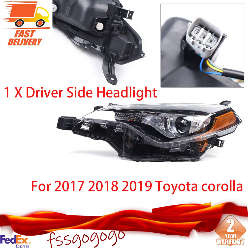 Left LED Headlight Direct Replacement 8115002M70 For 2017-2019 Toyota Corolla