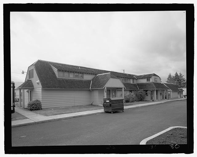 PERSPECTIVE VIEW OF THE GRAPHICS BUILDING, VIEW LOOKING SOUTH. - Oregon State