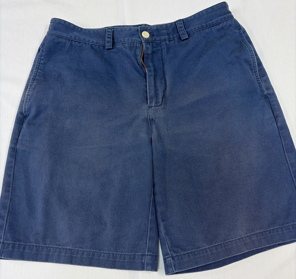 Vineyard Vines Shorts Men 32 Navy Blue Flat Front Preppy Casual Chino
