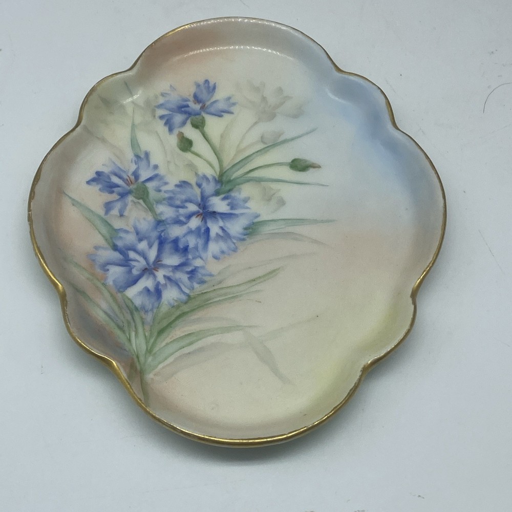 GDA Limoges France Antique Hand Painted Trinket Dresser Dish