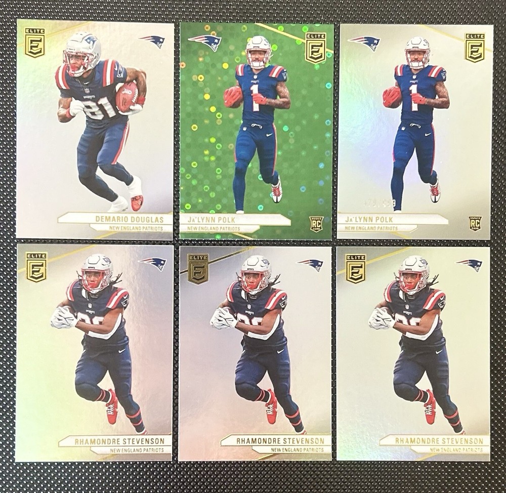 2024 Panini Donruss Elite Football 6 Card Patriots Lot - Ja’Lynn Polk /999