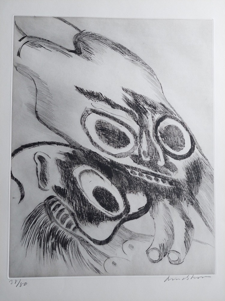 Bengt LINDSTRÖM Signed drypoint engraving 