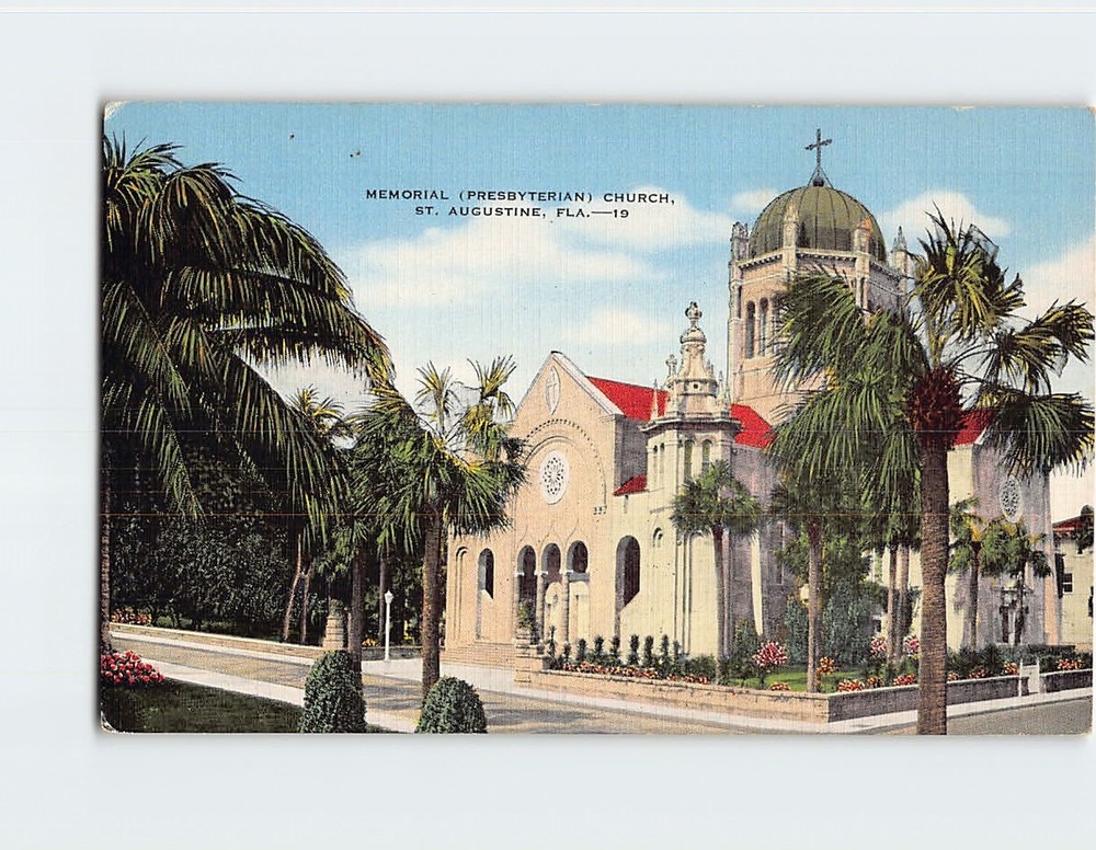 Postcard Memorial Presbyterian Church St. Augustine Florida USA