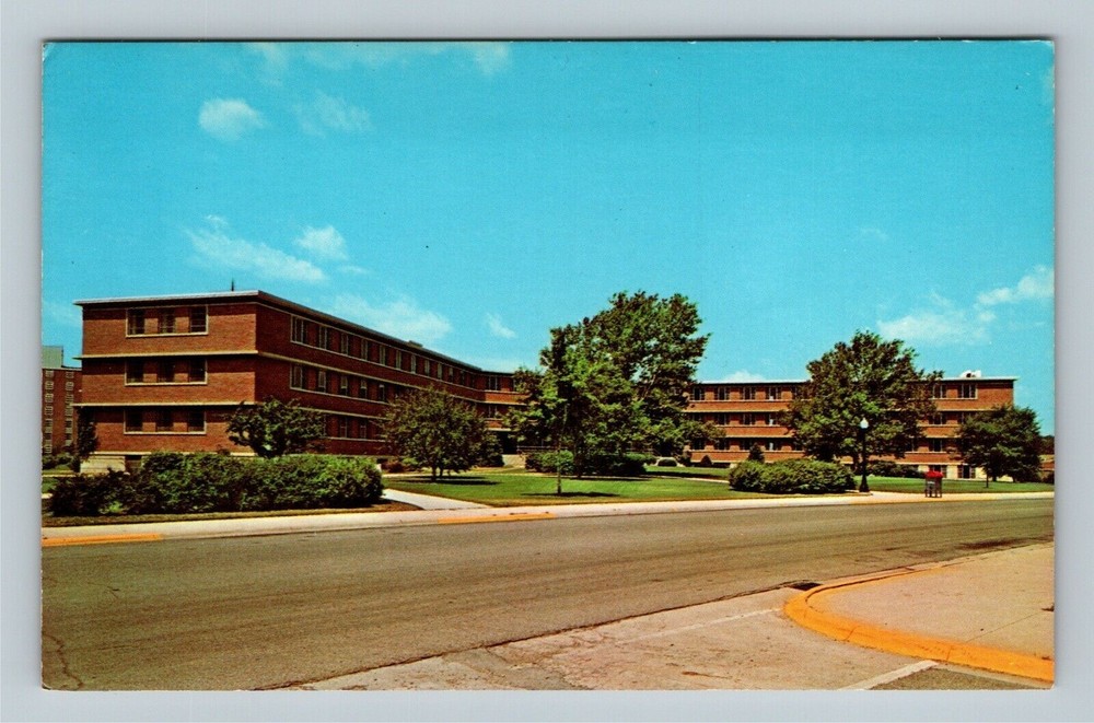 Lafayette, Purdue University Meredith Hall Women's Dorm Vintage Indiana Postcard