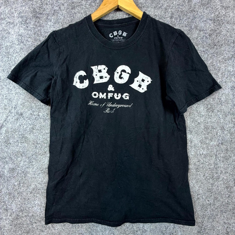 CBGB & OMFUG T-Shirt Men Small Black Home of Underground Rock Punk Music Graphic