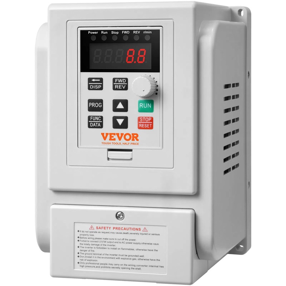 VFD 5HP, 4KW, 18A, 1 Phase 220V-240V Input to 3 Phase 220V-240V Output Variable