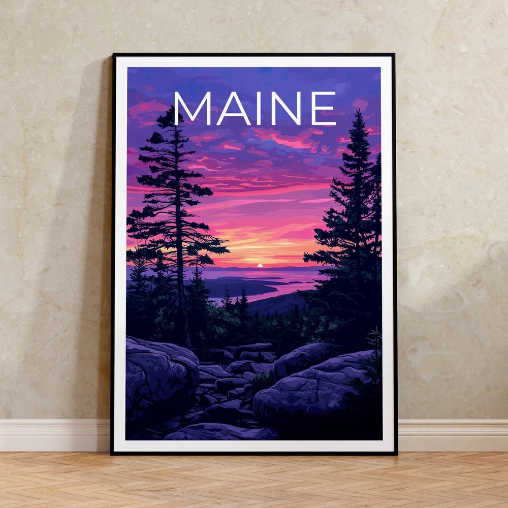 Acadia Park Poster Premium Quality Choose your Size-image