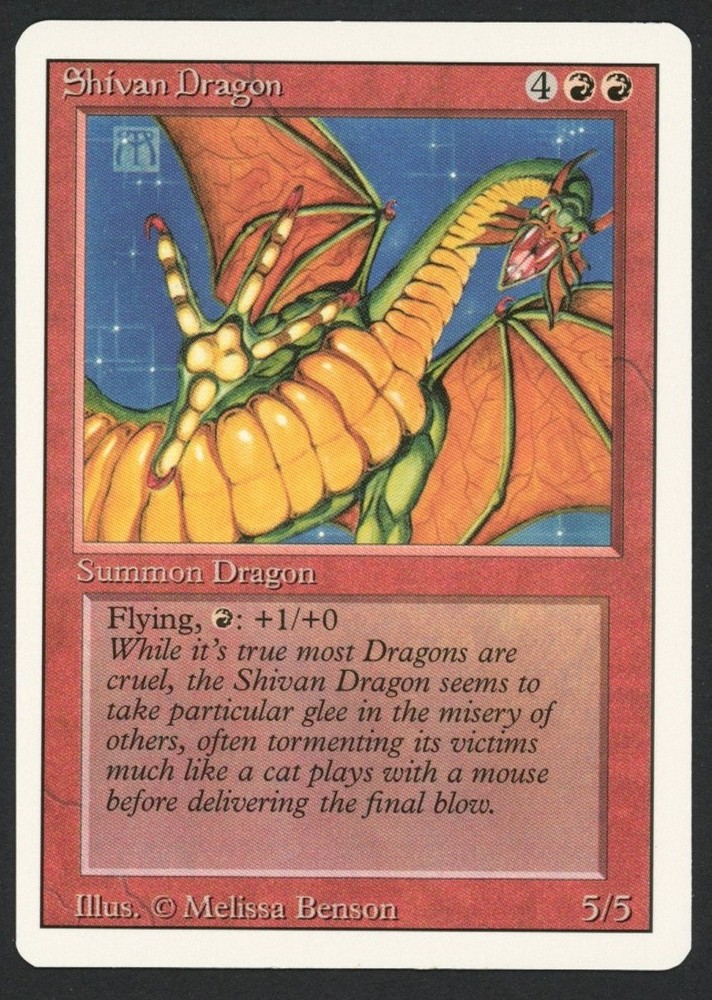 ***Shivan Dragon*** MTG Revised Magic Kid Icarus
