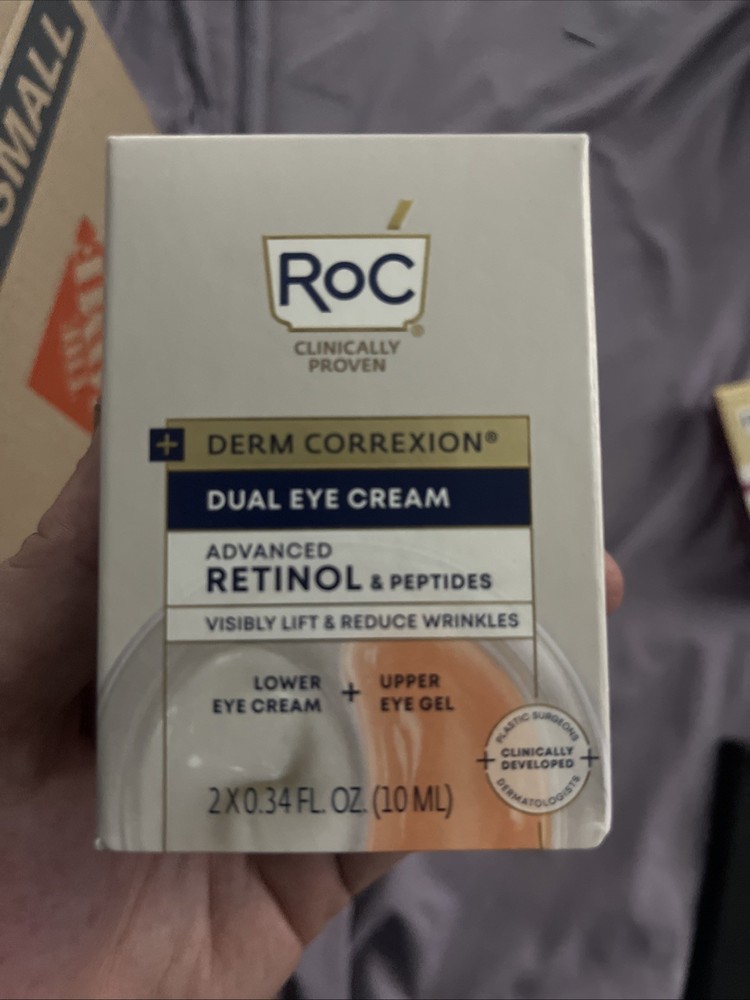 Roc Derm Correxion Dual Eye Cream Advanced Retinol & Peptides 2x0.34floz NEW