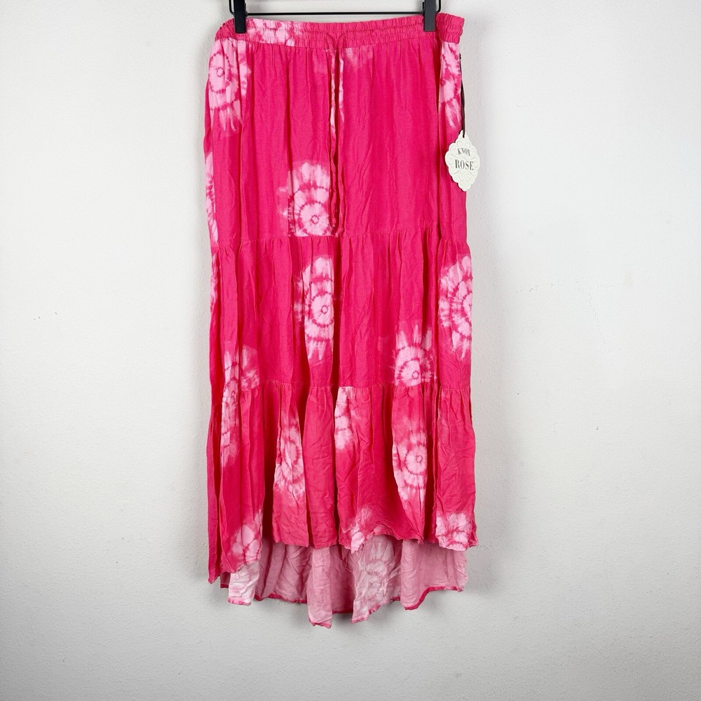 Knox Rose Women's Pink Tie Dye Skirt Size L