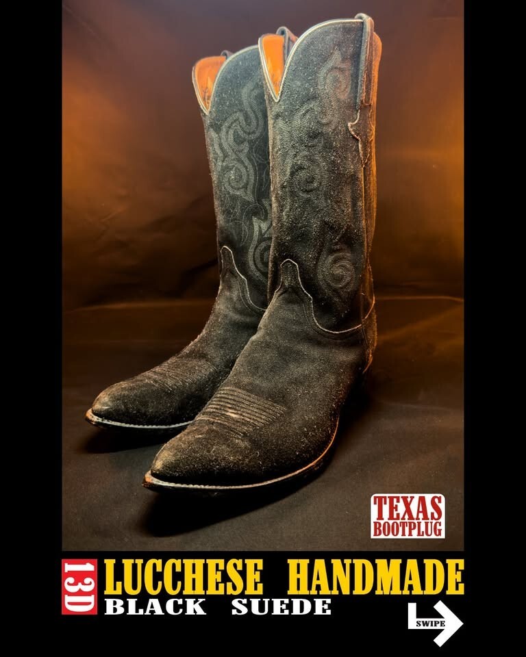 Lucchese Men's Cowboy Boot in 13D Distressed Leather