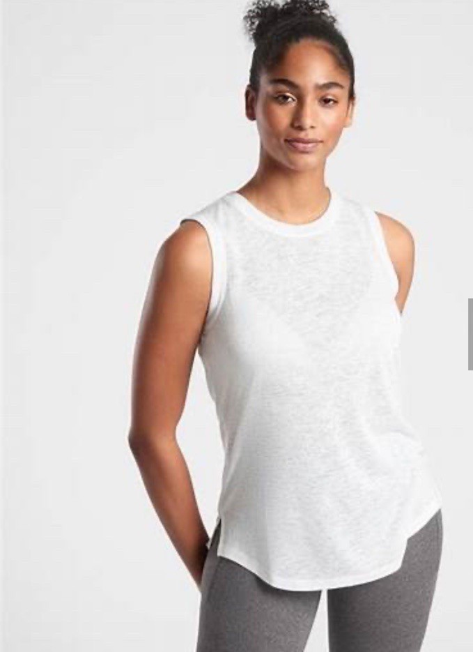 Athleta Breezy tank- small- white- nwt