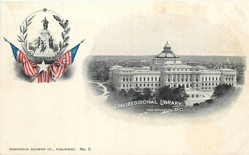 c1905 Washington DC Congressional Library private undivided Postcard 25-646