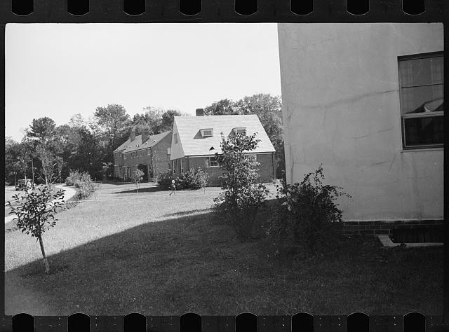 Photo:1930s Suburban Houses Lawn Residential Street Scene