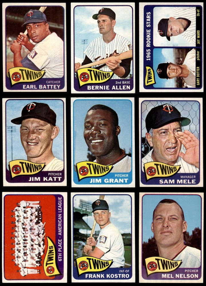1965 Topps Twins Near Team Set 4.5 - VG/EX+ 7076090 (15 / 34 cards)