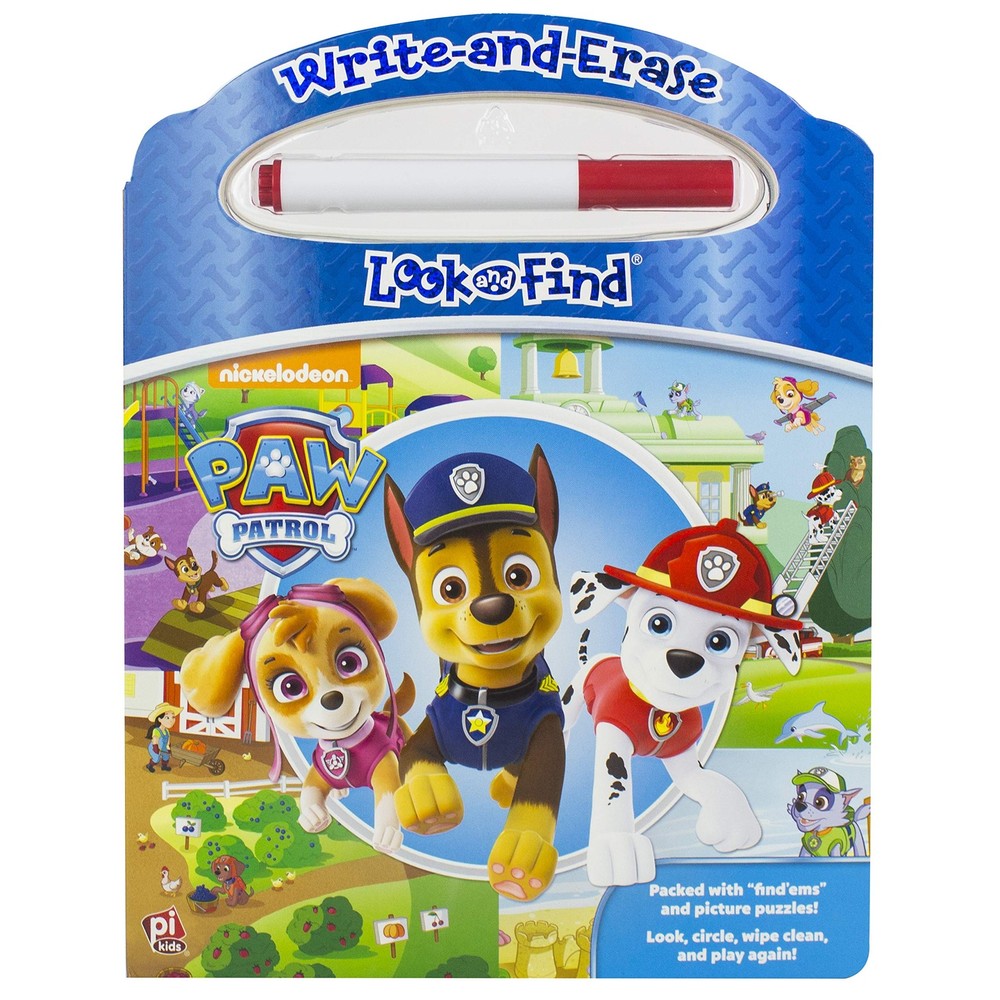Nickelodeon - Paw Patrol - Write-and-Erase Look and Find Wipe Clean Board Bo...